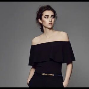 Reiss Black off the shoulder top